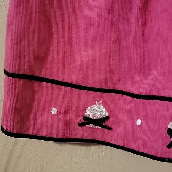 HARTSTRINGS BABY PINK CORDUROY DRESS WITH CUPCAKES ON HEM, SIZE 12 MONTHS - Picture 4 of 11
